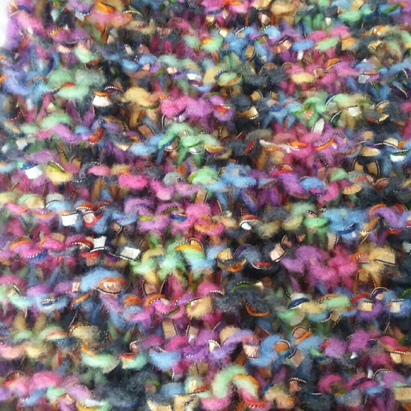 Clearance Hand Knit Multi Colored Scarf - Picture 4 of 4